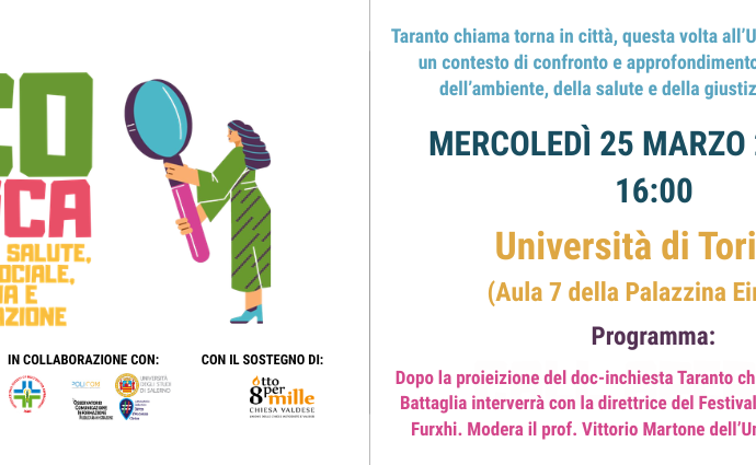 Proiezione Taranto chiama all'Università di Torino